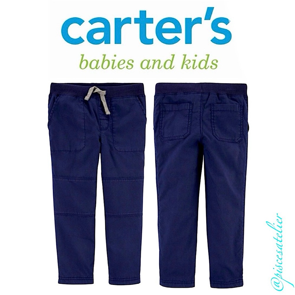 Carter’s Navy Baby Ribbed Waist Stitch Detail Pants, Boy’s Size 24 Months.